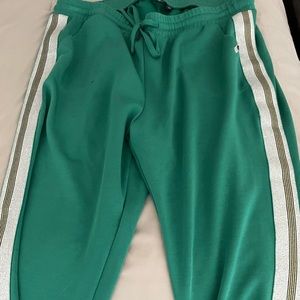 LoveSick Classic Fit Jogger Cozy Fleece High Rise Lurex Taper Pant